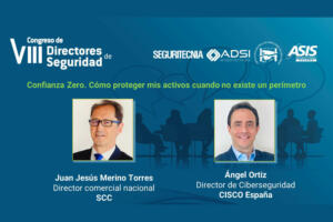 Juan Jesús Merino Torres, director comercial nacional de SCC, y Ángel Ortiz, director de Ciberseguridad de Cisco España