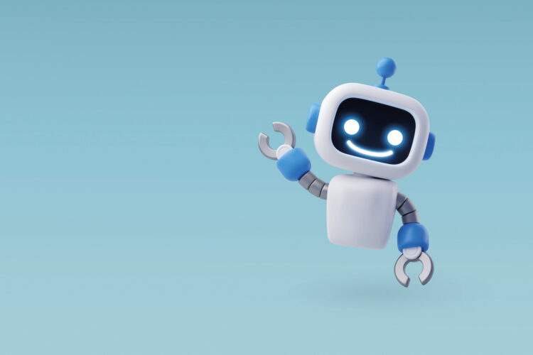 Robot saludando, IA.
